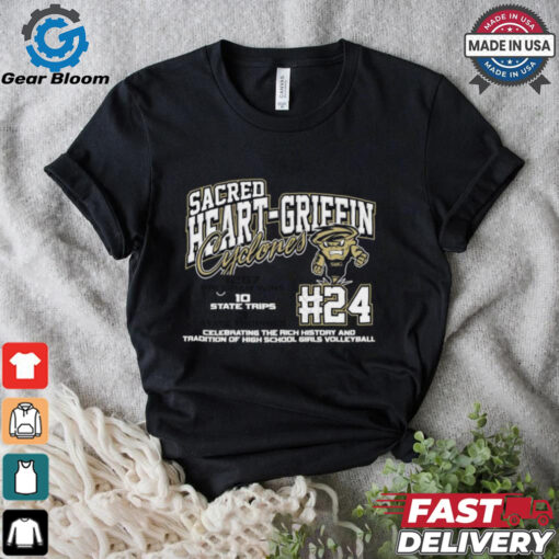 Sacred Heart Griffin Cyclones #24 Celebrating The Rich History And Tradition Of High School Girls Volleyball Shirt