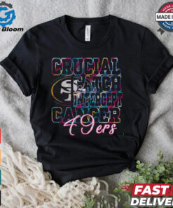 San Francisco 49ers Crucial Catch Intercept Cancer 3D T Shirt