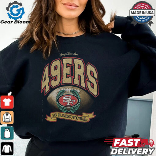 San Francisco 49ers Stoney Clover Lane x ’47 Black Glitter Rocker Retro Tubular T Shirt