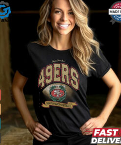 San Francisco 49ers Stoney Clover Lane x '47 Black Glitter Rocker Retro Tubular T Shirt