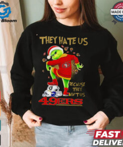 San Francisco 49ers x Grinch They hate us because they ain’t us helmet shirt