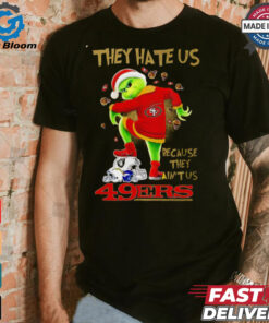 San Francisco 49ers x Grinch They hate us because they ain’t us helmet shirt