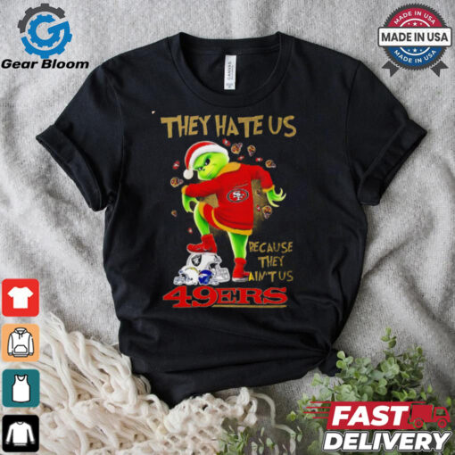 San Francisco 49ers x Grinch They hate us because they ain’t us helmet shirt