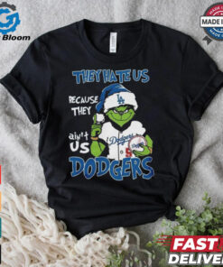 Santa Grinch Los Angeles Dodgers MLB They Hate Us Because They Ain’t Us Christmas 2024 Shirt
