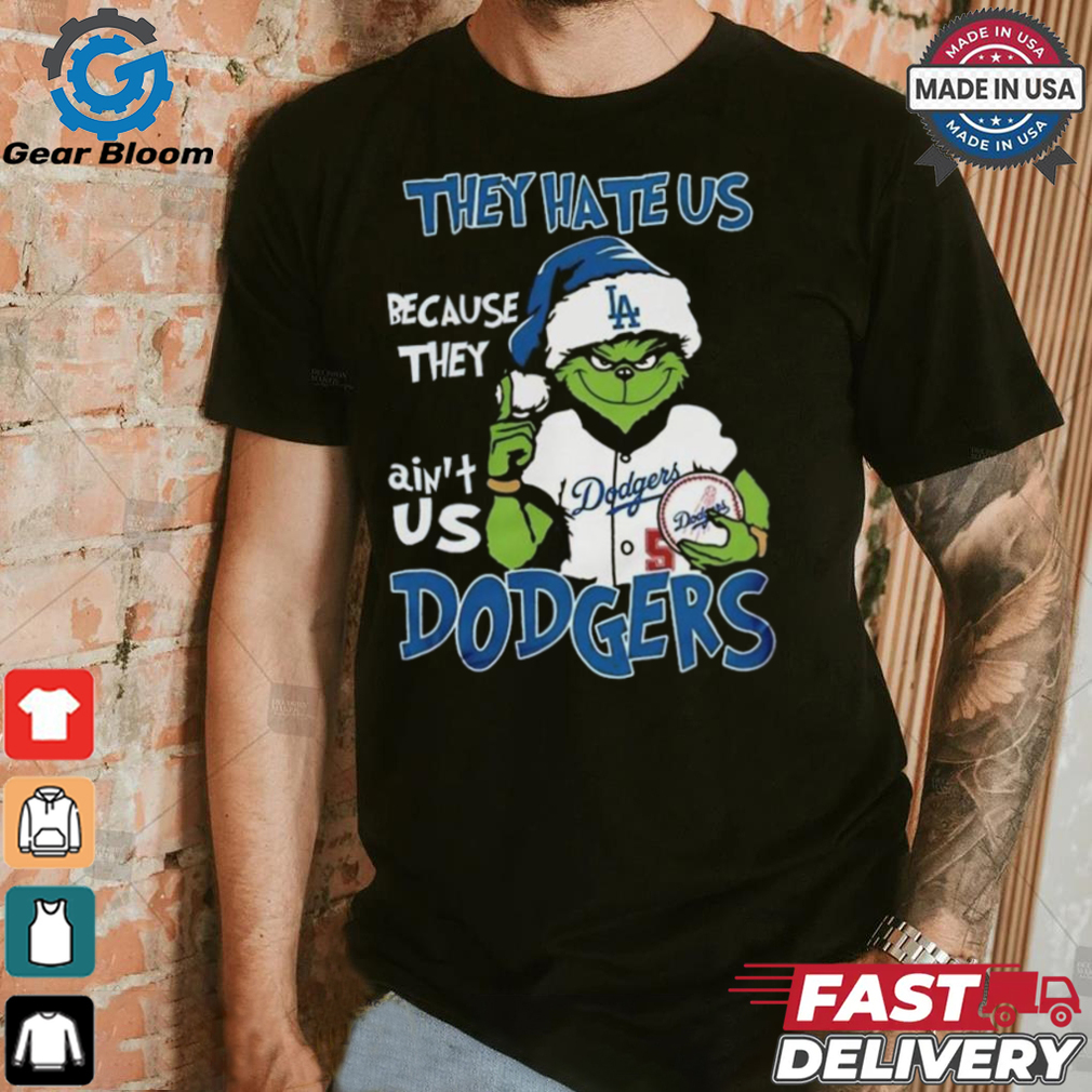 Santa Grinch Los Angeles Dodgers MLB They Hate Us Because They Ain’t Us Christmas 2024 Shirt Santa Grinch Los Angeles Dodgers MLB They Hate Us Because They Ain’t Us Christmas 2024 Shirt