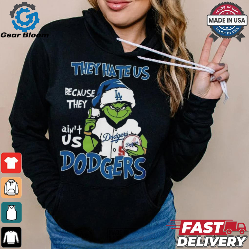 Santa Grinch Los Angeles Dodgers MLB They Hate Us Because They Ain’t Us Christmas 2024 Shirt Santa Grinch Los Angeles Dodgers MLB They Hate Us Because They Ain’t Us Christmas 2024 Shirt