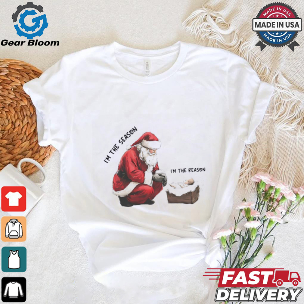 Santa I’m the season child I’m the reason Christmas shirt Santa I’m the season child I’m the reason Christmas shirt