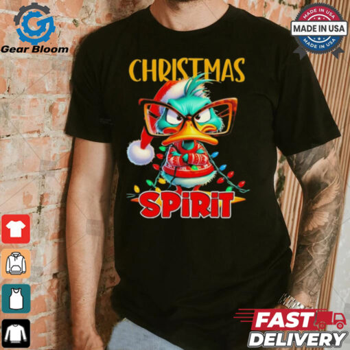 Sarcastic Grumpy Duck Christmas Spirit 2024 shirt