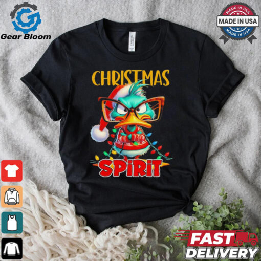 Sarcastic Grumpy Duck Christmas Spirit 2024 shirt