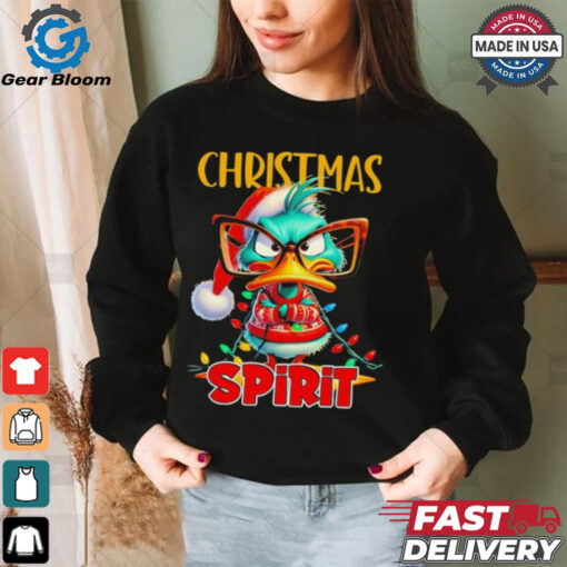 Sarcastic Grumpy Duck Christmas Spirit 2024 shirt