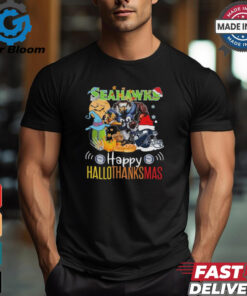 Seattle Seahawks Happy Hallothanksmas 2024 T shirt