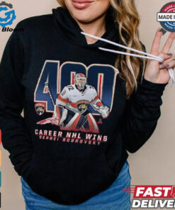 Sergei Bobrovsky Florida Panthers 400 Career Wins T Shirt