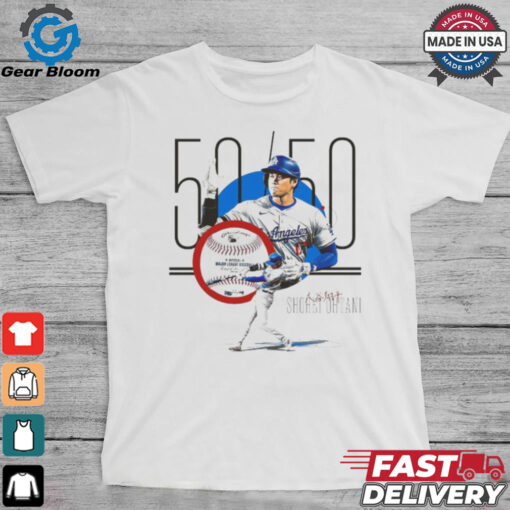 Shohei Ohtani star’s 50th home run ball from Los Angeles Dodgers MLB sets another record t shirt
