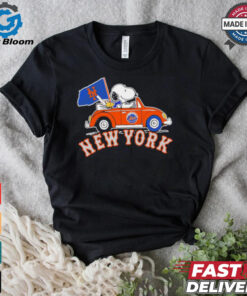 Snoopy and Woodstock driving car New York Mets 2024 MLB Playoff shirt