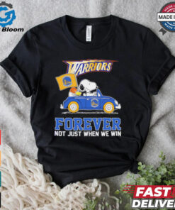 Snoopy driving car Golden State Warriors forever not just when we win shirt