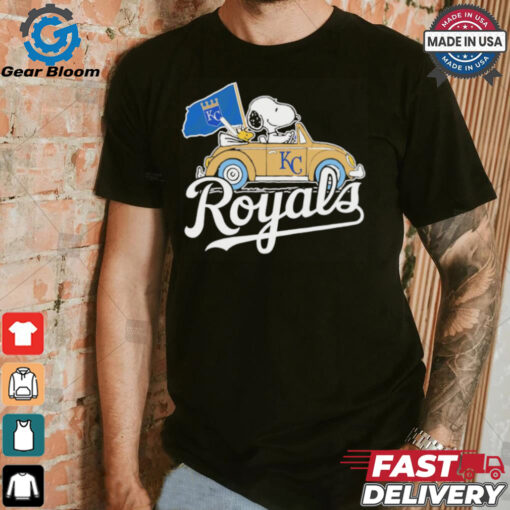 Snoopy driving car let’s go Kansas City Royals MLB Playoff shirt