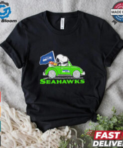 Snoopy x Woodstock driving car let’s go Seattle Seahawks shirt