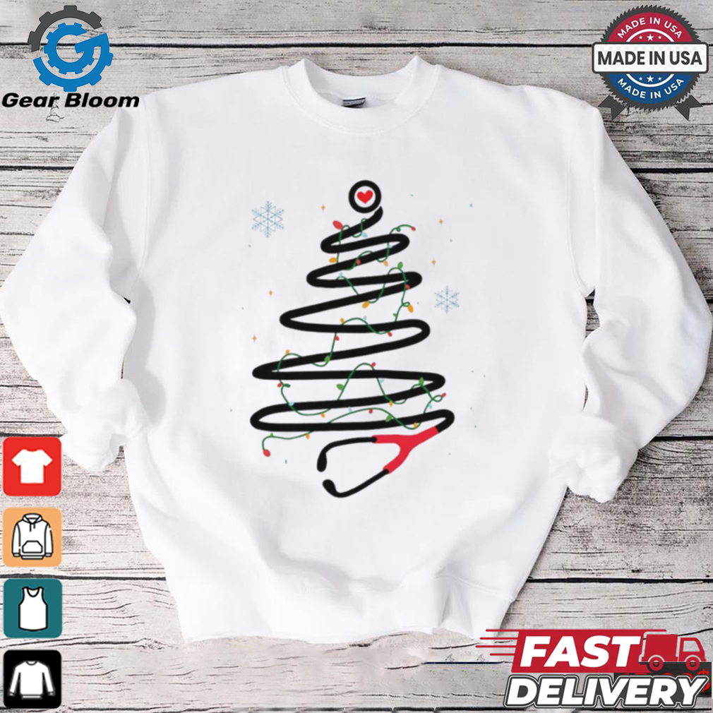 Stethoscope nurse Christmas tree shirt Stethoscope nurse Christmas tree shirt