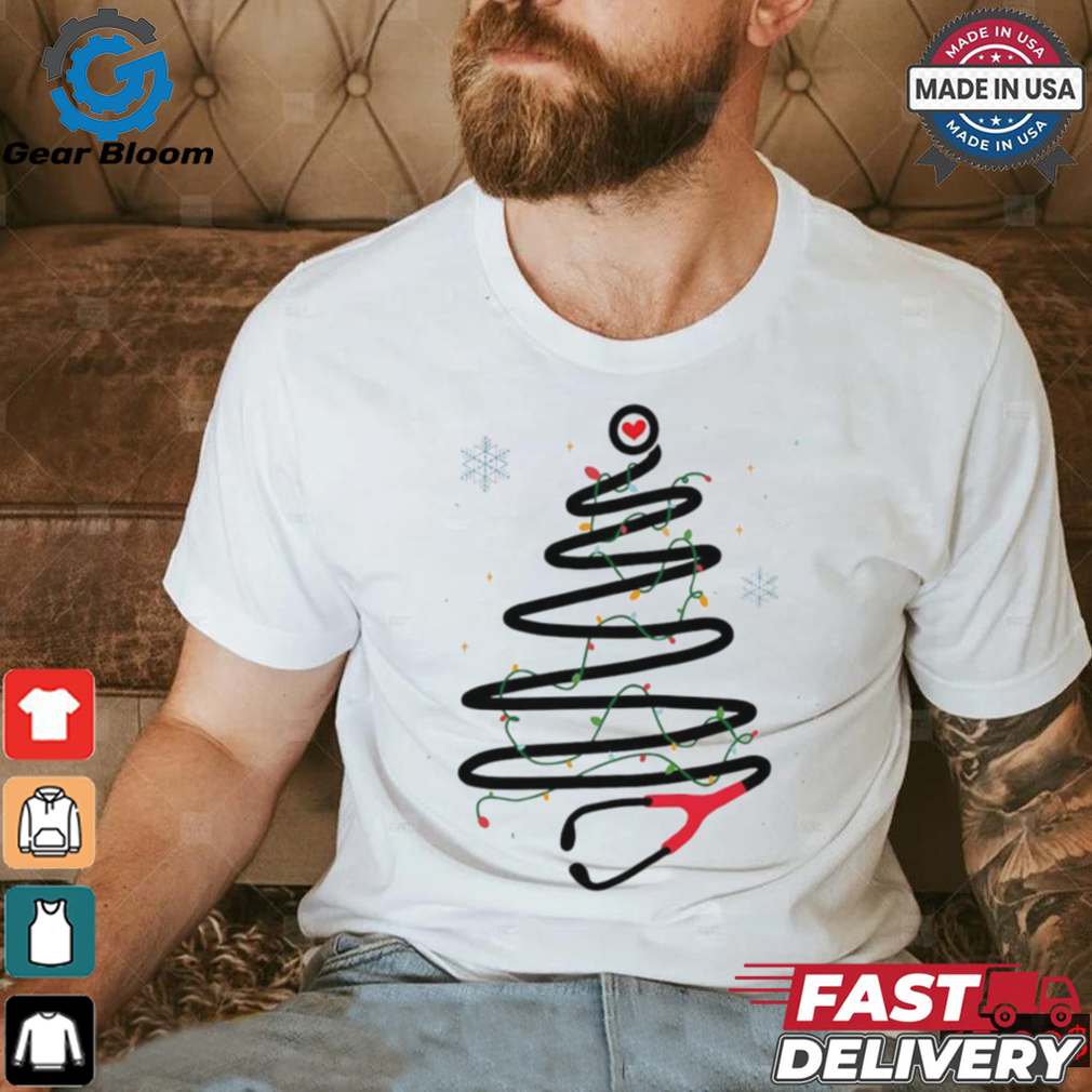 Stethoscope nurse Christmas tree shirt Stethoscope nurse Christmas tree shirt
