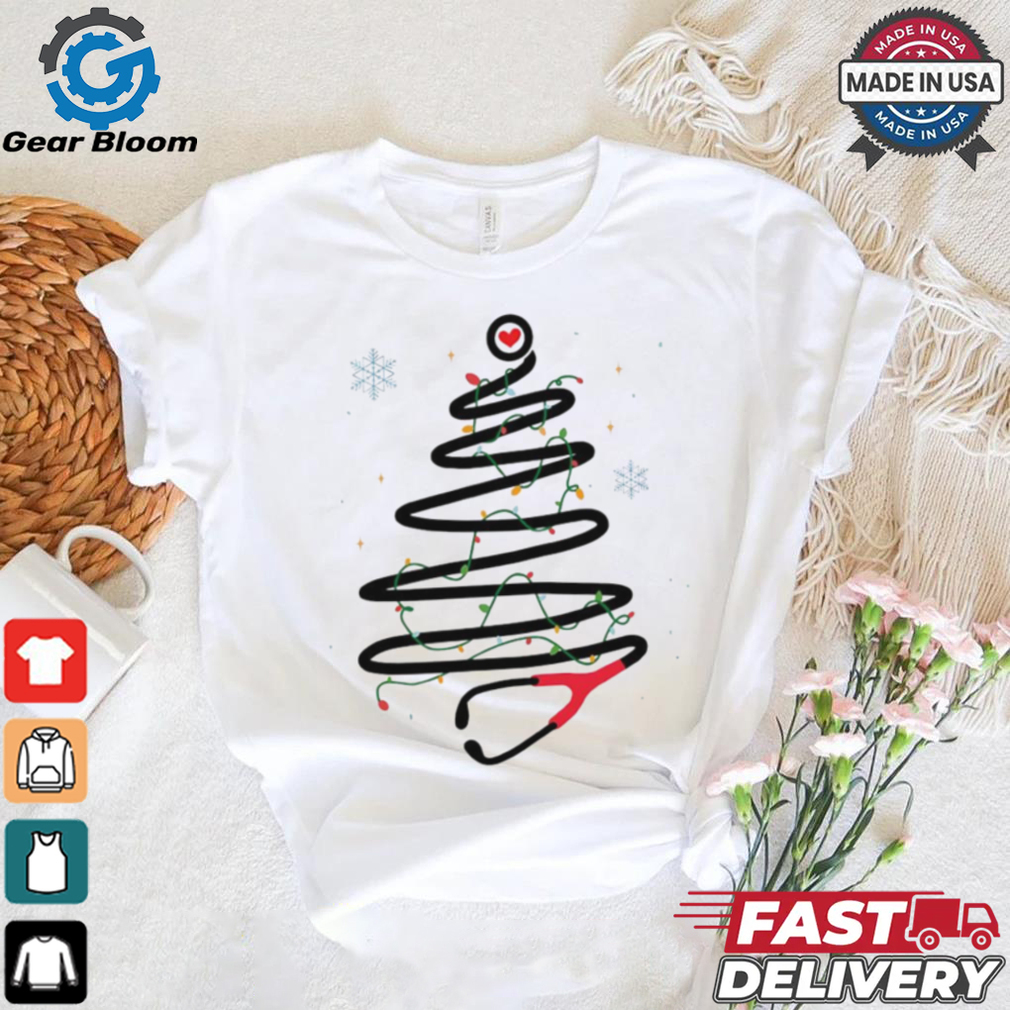 Stethoscope nurse Christmas tree shirt Stethoscope nurse Christmas tree shirt
