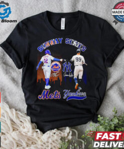 Subway Series New York Mets Lindor and Yankees Juan skyline shirt