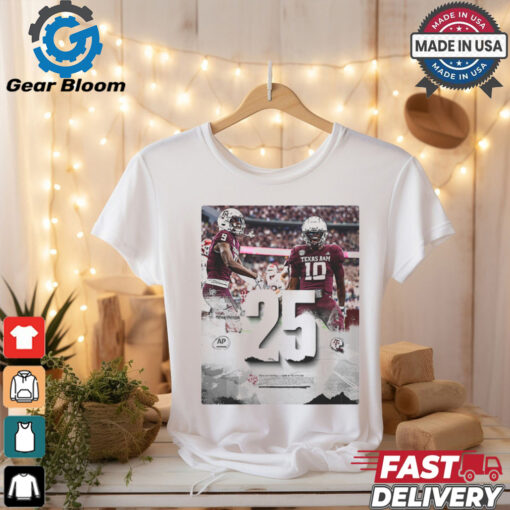 Texas A&M Football   Ranked 25th and Rising T Shirt