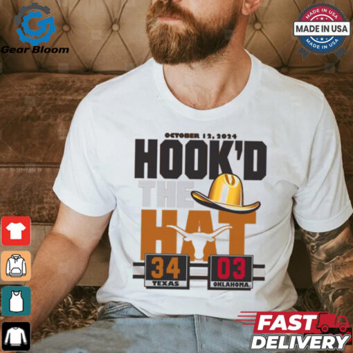 Texas Longhorns Red River Rivalry Hook’d The Hat 34 3 Score Shirt