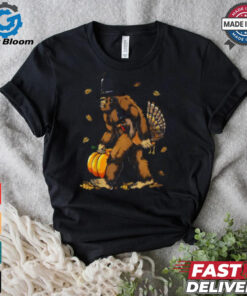 Thanksgiving Bigfoot Turkey Pumpkin Comfort Colors T shirt