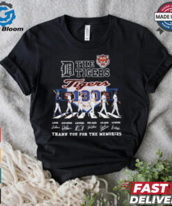 The Detroit Tigers 130 years 1894 2024 thank you for the memories signatures shirt