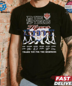 The Detroit Tigers 130 years 1894 2024 thank you for the memories signatures shirt