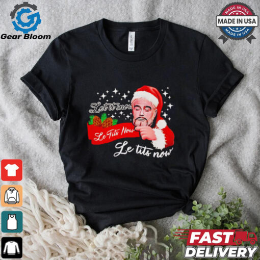 The Dude Santa let it snow le tits now shirt