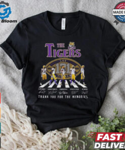 The LSU Tigers 1893 2024 Signature Thank You For The Memories Walking Signatures Shirt