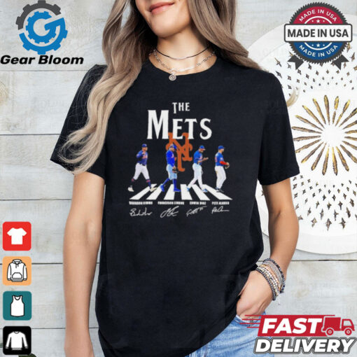 The New York Mets Abbey Road Nimmo Lindor Diaz And Alonso Shirt