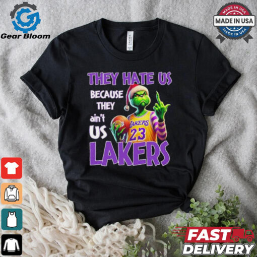 They Hate Us Because They Ain’t Us Grinch X Los Angeles Lakers Christmas Shirt