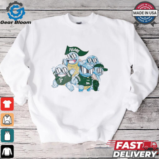 Tulane Green Wave football Squirtle Pokemon shirt