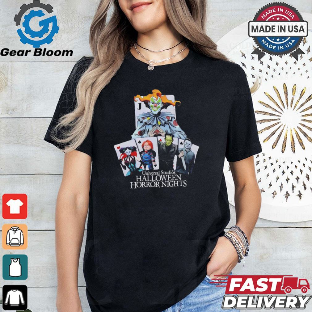 Universal Studios Halloween Horror Nights playing card characters shirt Universal Studios Halloween Horror Nights playing card characters shirt