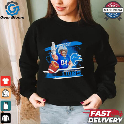 Vegeta X NCAA Detroit Lions they hate us because ain’t us 2024 shirt