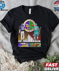 Vikings Justin Jefferson x Wild Kirill Kaprizov Minnesota skyline shirt