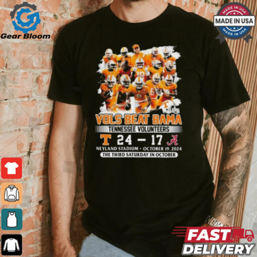 Vols Beat Bama Tennessee Volunteers 24 17 Alabama Crimson Tide The Third Saturday In October Shirt