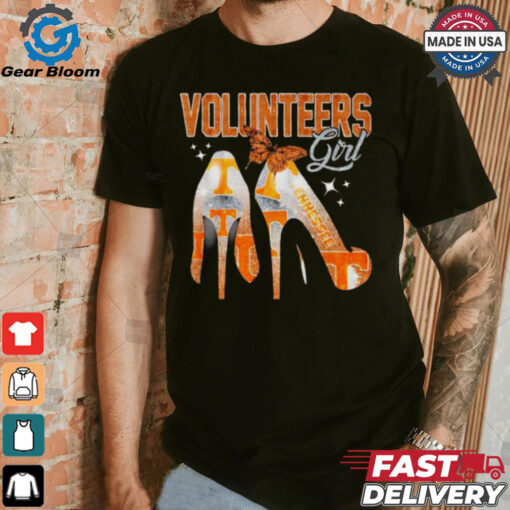 Volunteers girls high heels butterfly shirt