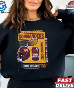 Washington Commanders Black Bud Light Logo T Shirt