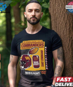 Washington Commanders Black Bud Light Logo T Shirt