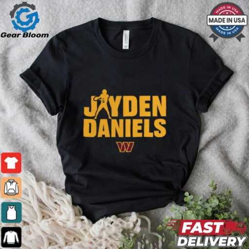 Washington Commanders Jayden Daniels Play Motion T Shirt