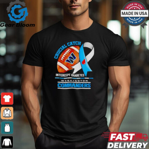 Washington Commanders crucial catch intercept diabetes shirt