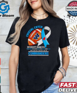 Washington Commanders crucial catch intercept diabetes shirt