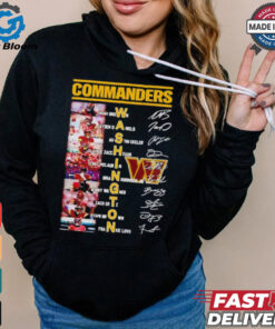 Washington Commanders football names of legends signatures shirt