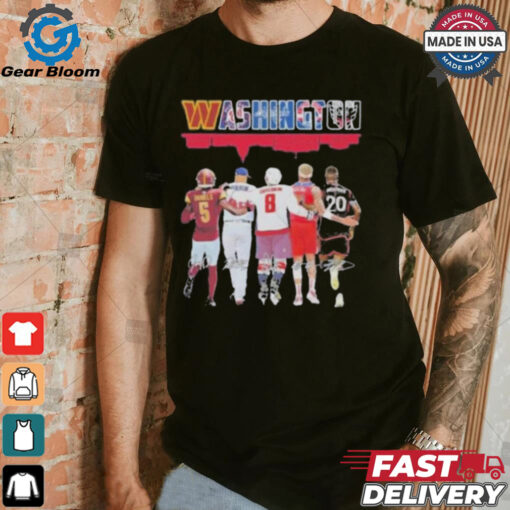 Washington Players Daniels, Corbin, Ovechkin, Kuzma And Benteke Signatures Shirt