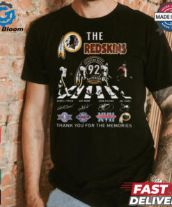 Washington Redskins 92th Anniversary Thank You For The Memories Signatures Shirt