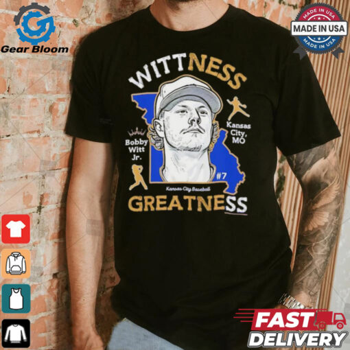 Wittness Greatness Bobby Witt Jr. Kansas City Royals baseball Map shirt