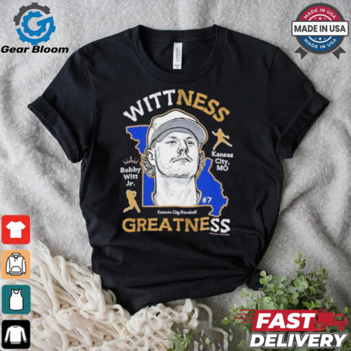 Wittness Greatness Bobby Witt Jr. Kansas City Royals baseball Map shirt